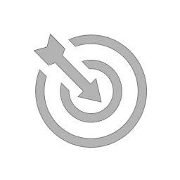 Arrow hitting a target